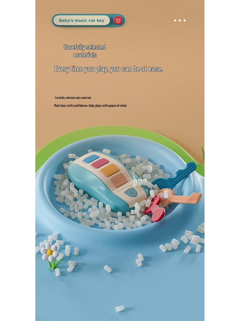 Children's Musical Keychain Car Toy with Lights and Sounds for Early Education