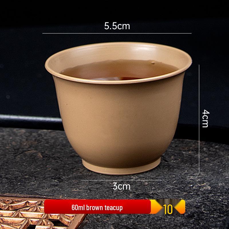 Thickened Gongfu Tea Cup Set - 50ml/60ml, Food-Grade, Disposable, Durable for Travel and Tea Tasting