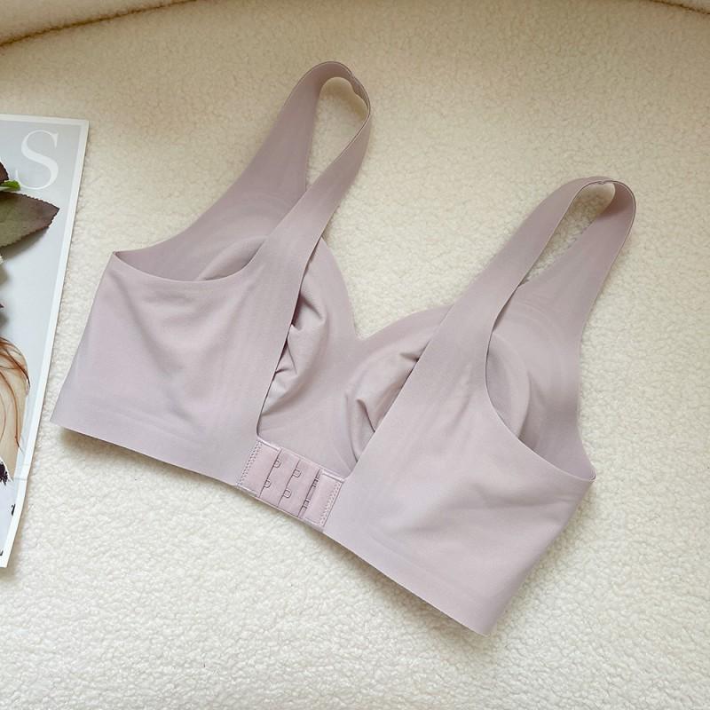 Cooling Non-Stuffy Bralette Ultra-Thin Rabbit Ear Cup Minimizer Wirefree Wide Strap Sports Style
