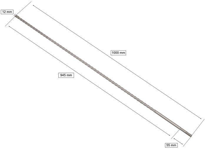 SDS+ Drill Bit - KOTARBAU - 12 X 1000 Mm - Metal Alloy - Hardened Steel - SDS+ Shank