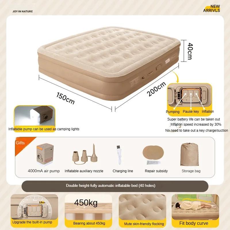 Glamping Mats Enlarged Outdoor Inflatable Mattress Interior Air Mattress Portable Floor Inflatable Mattres with Air Pump