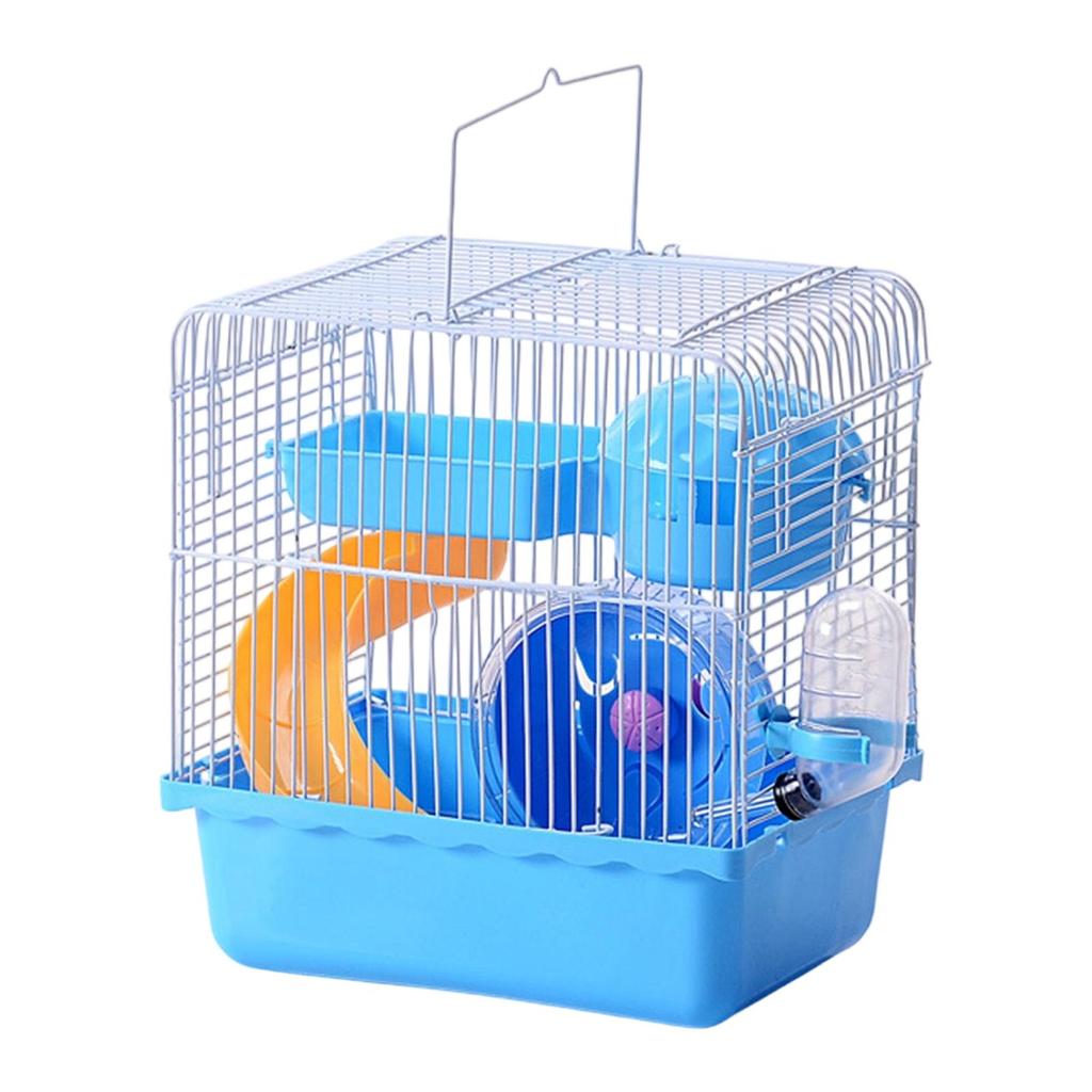 Portable Hamster Cage with Handle Gerbils Carry Case for Temporary Housing Accessories with Ventilation Small Animal Carrier