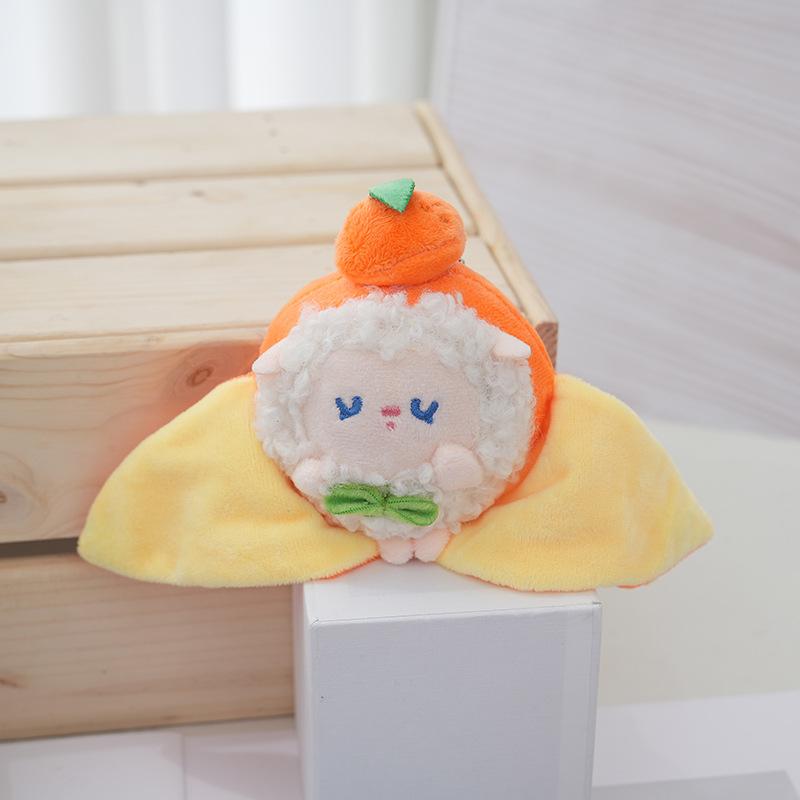 Delightful Plush Magnetic Keychain Doll Colorful Fruit Design Perfect For Giving Gift