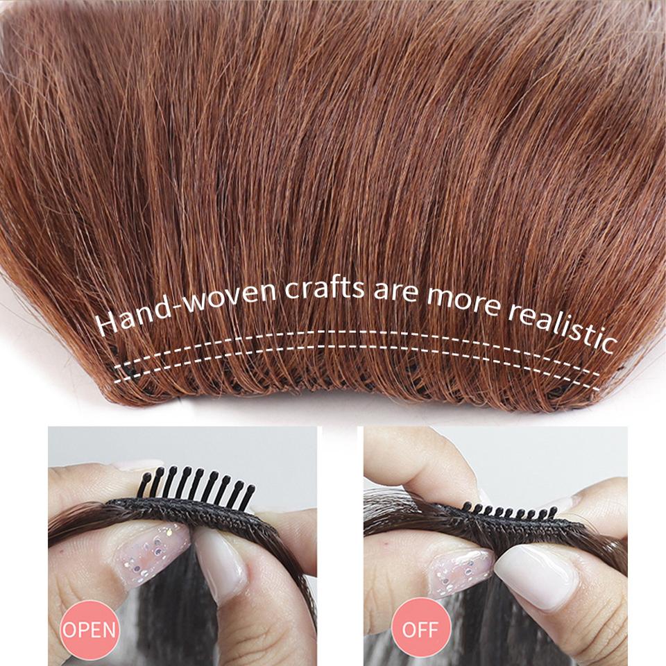 WTB 20cm Additional Wig Piece Synthetic Wig Female One-piece Thickening Fluffy Head Replacement Pad Hair Piece