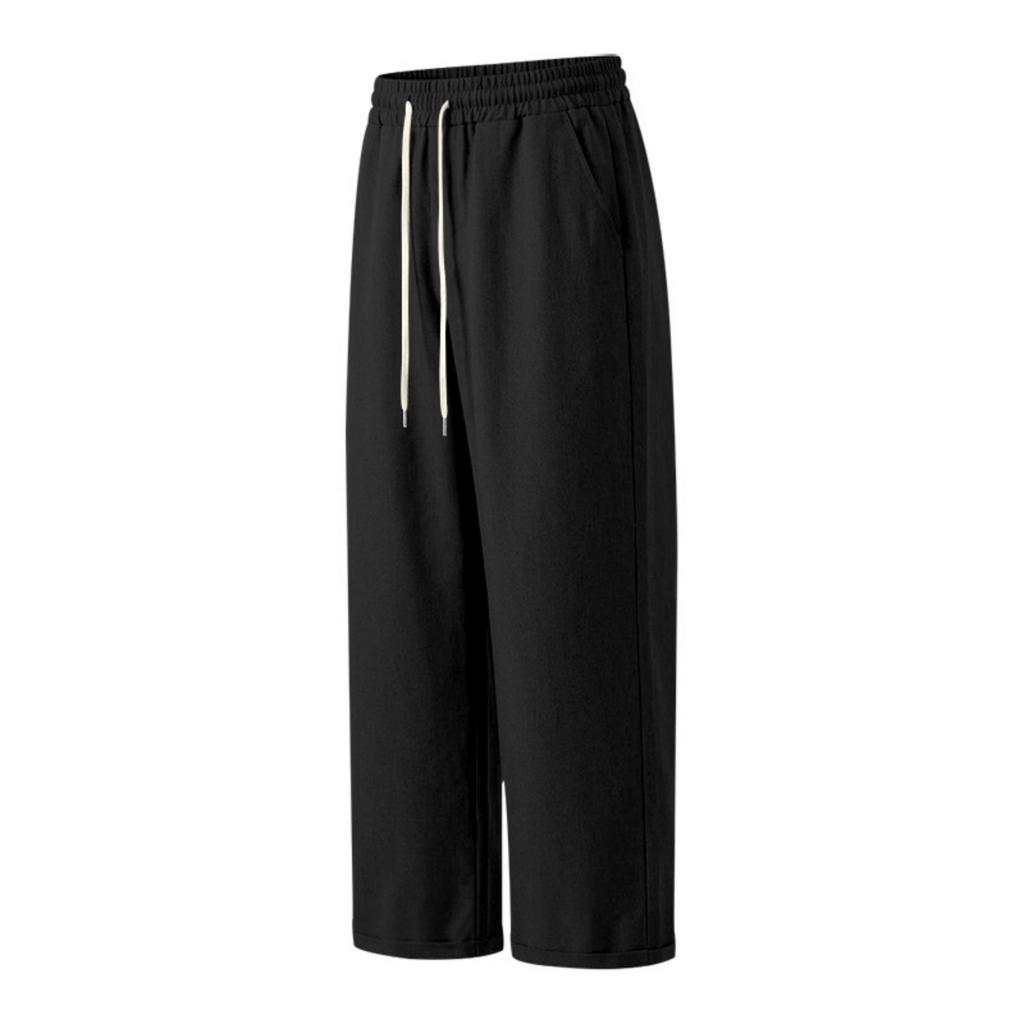 Men's Loose Fit Lounge Pants with Drawstring Waist Breathable Straight Leg Casual Sports Trousers for Home and Outdoor Wear