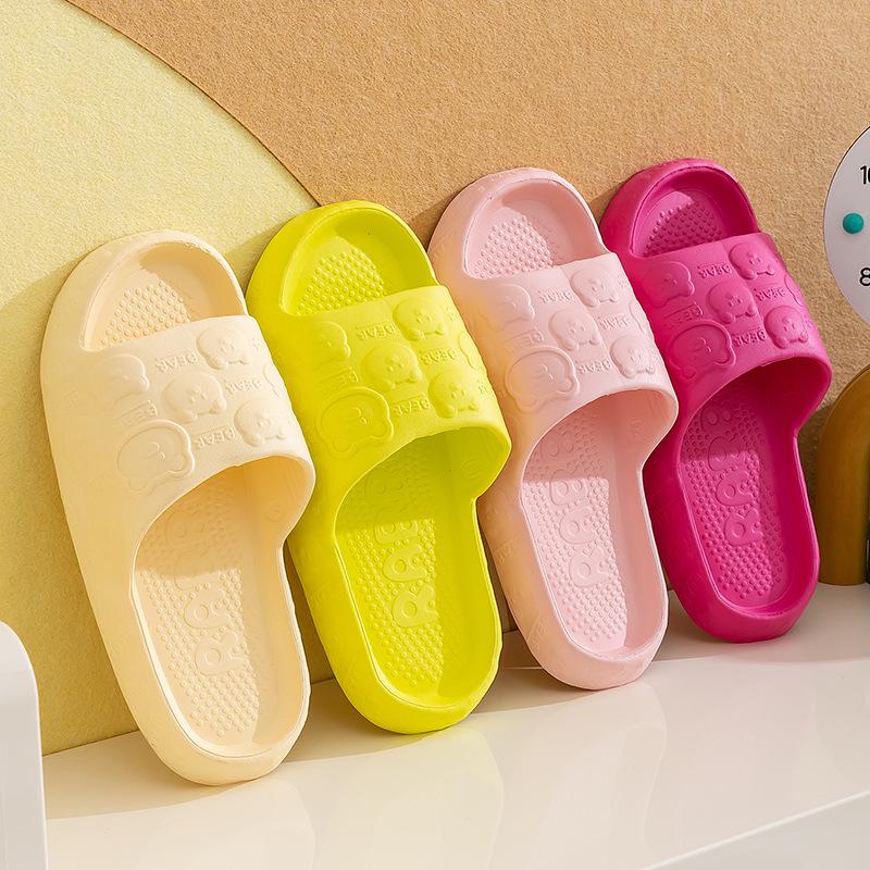 Qidashun Lightweight Foam Bear Home Slippers - Unisex Sandals for Summer