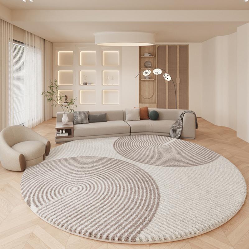 Imitation Cashmere Round Carpet Living Room Bedroom Thicken Rug Sofa Coffee Table Study Anti-slip Swivel Chair Floor Mats