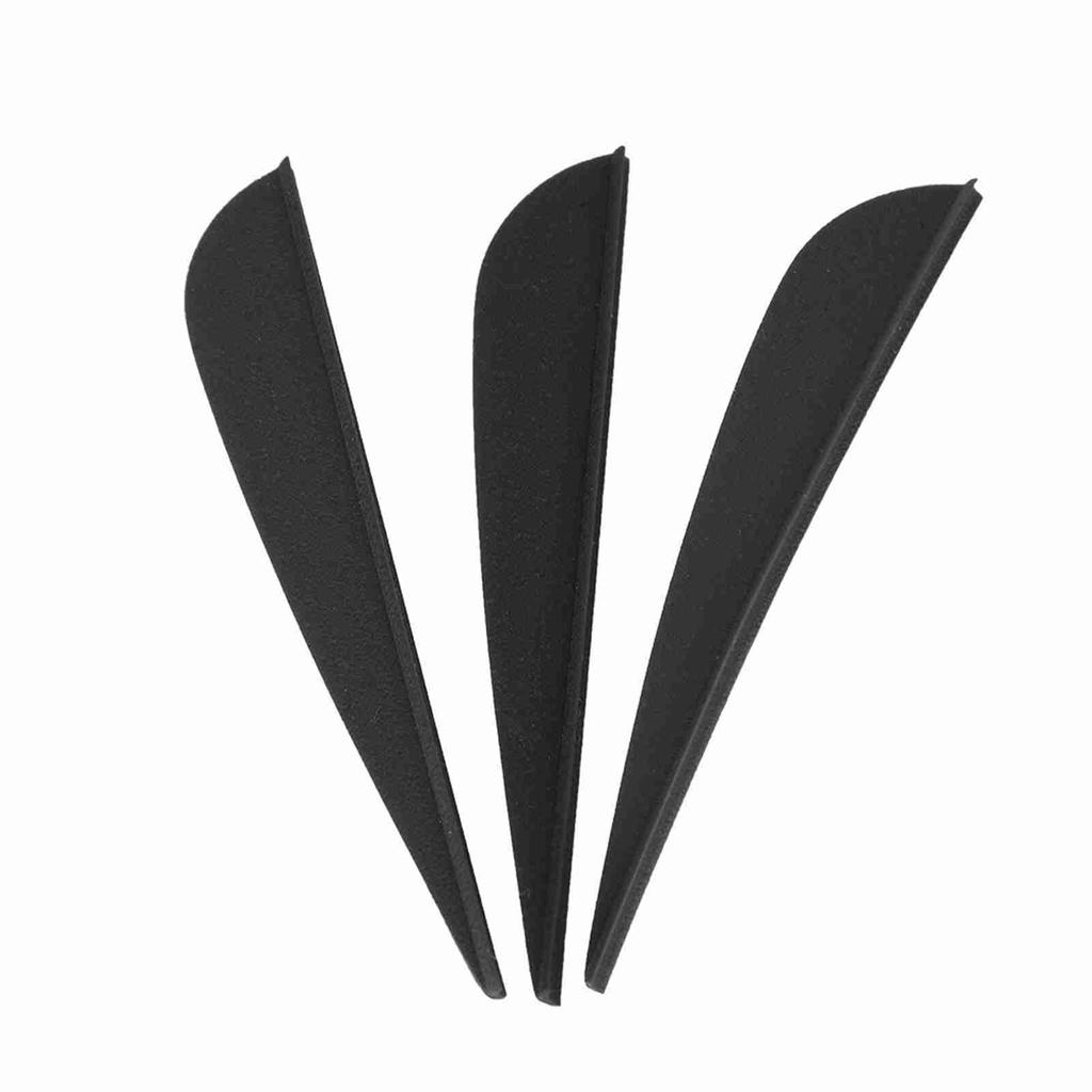 12 PCS 3 Inches Fletching Accessories for Archery Hunting Shooting(Black)