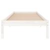 VidaXL Bed Frames White Solid Wood 90x190 Cm Single 809983