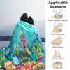 The Little Mermaid Cartoon Blanket, Short Plush Cute Warm Blanket, Living Room Home Decoration Sofa Four Seasons Travel