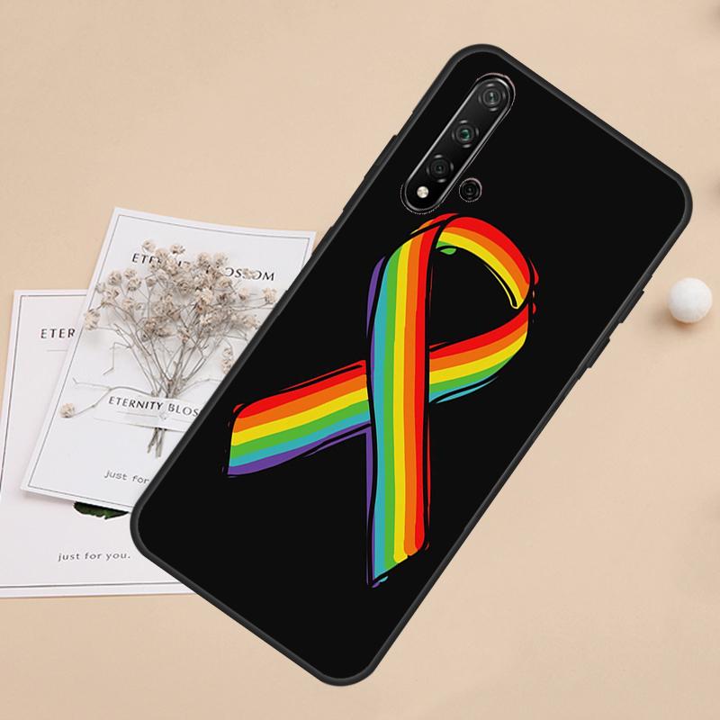 Heart Rainbow Gay Pride LGBT For Huawei Nova 12i 11i 8i 7i 3i 9 10 SE Y60 Y61 Y70 Y72 Y73 Y90 Y91 P20 P30 P40 Lite Case
