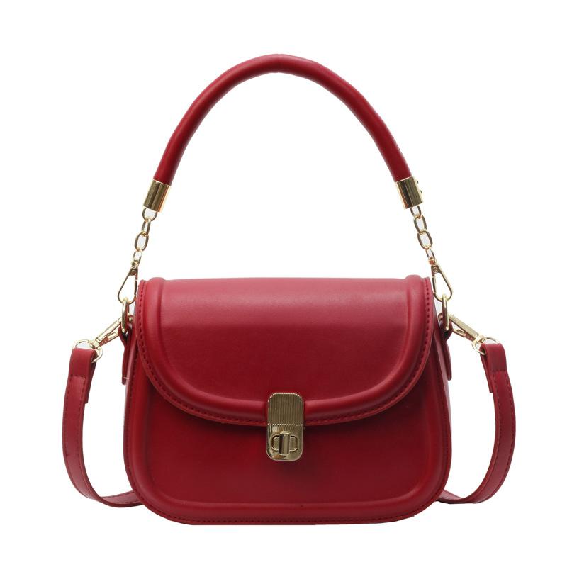 

Маленькая сумка женская новая однотонная модная универсальная сумка-мессенджер для поездок на работу бордовый