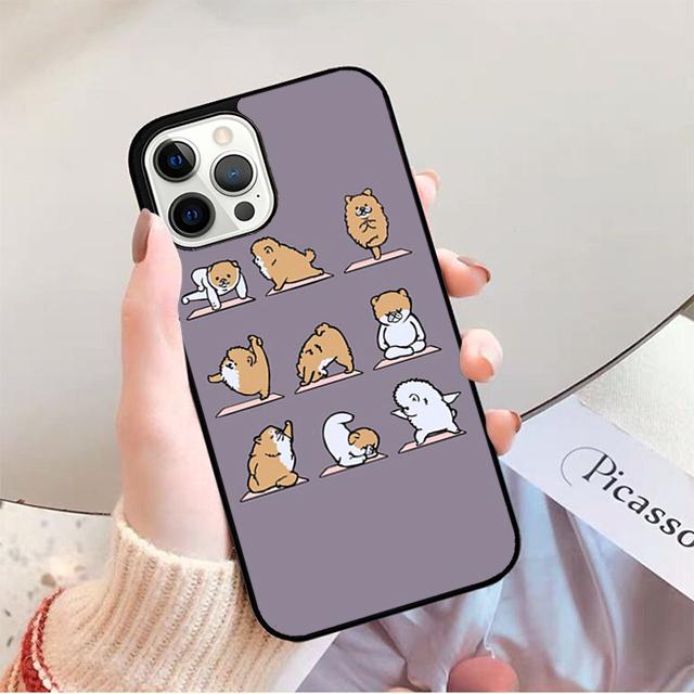 

Pomeranian Dog Yoga Phone Case for iPhone 16 15 SE2020 6 7 8 Plus for Apple 13 11 12 14 Mini Pro Max Cover coque fundas Shell iPhone 6 6s