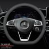 Genuine Leather Anti-Slip Steering Wheel Cover for Mercedes C200/C260/LE300L - Universal All-Season Grip