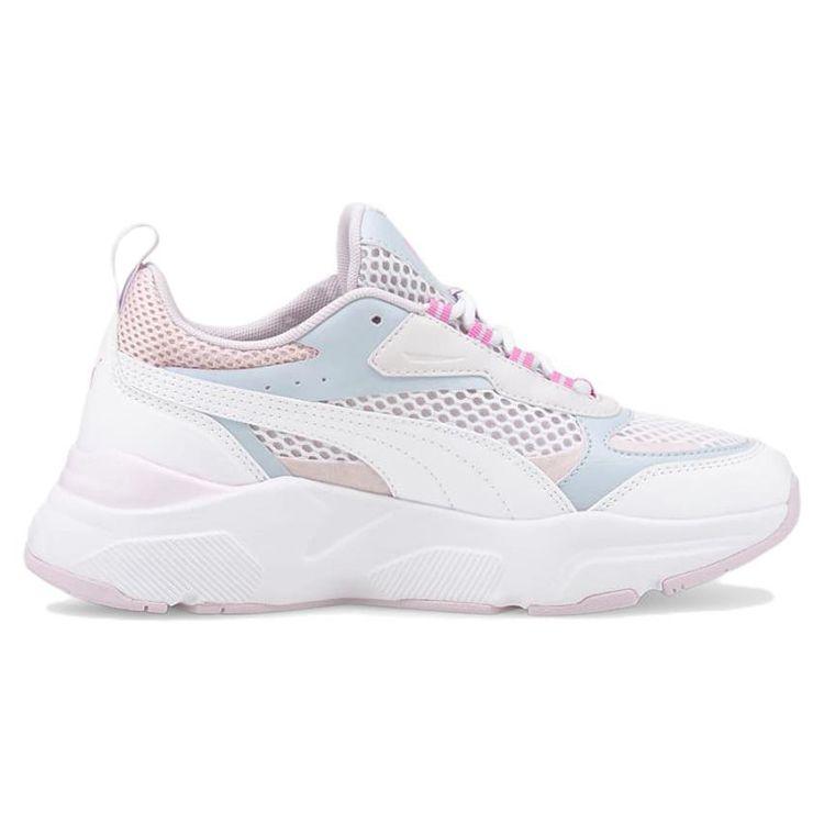 Puma Cassia Fabric Leather Retro Low-Top Lifestyle Sneakers Women Sneakers White 384648-02