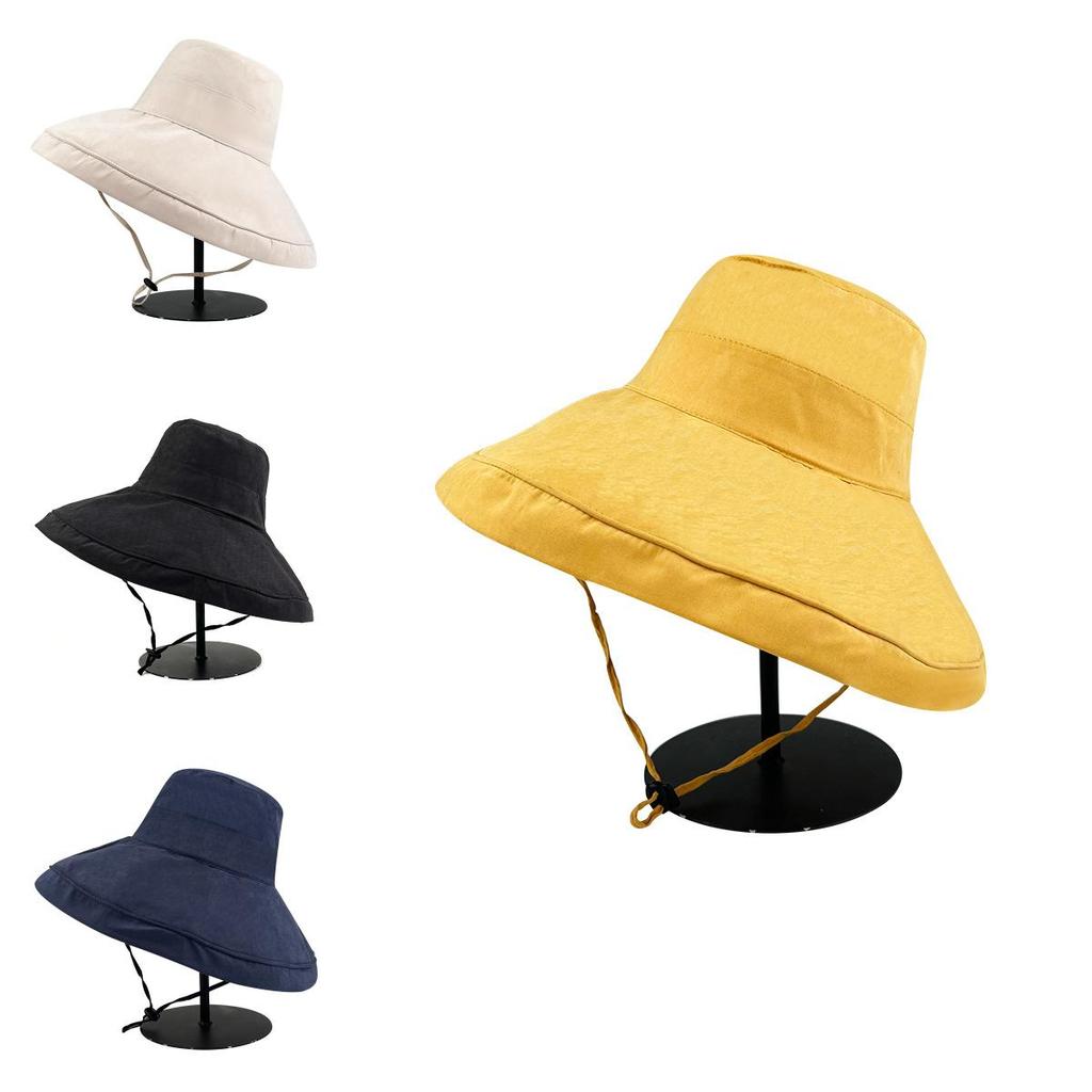Outdoor Ladies Cotton Fishing Hat With Wide Brim For Summer Sun Protection