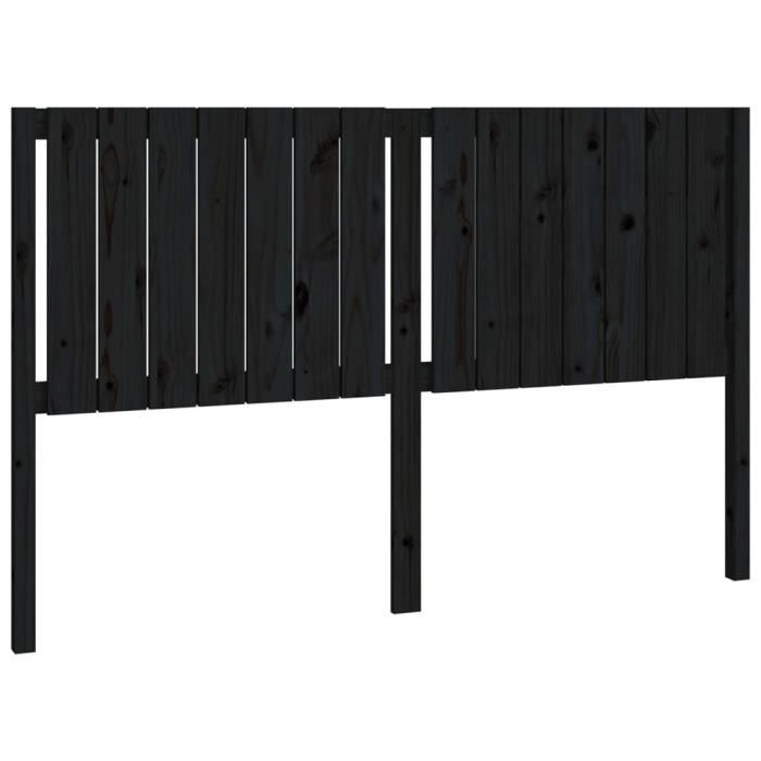 VidaXL Headboard Black 165.5x4x100 Cm Solid Pine Wood 818884
