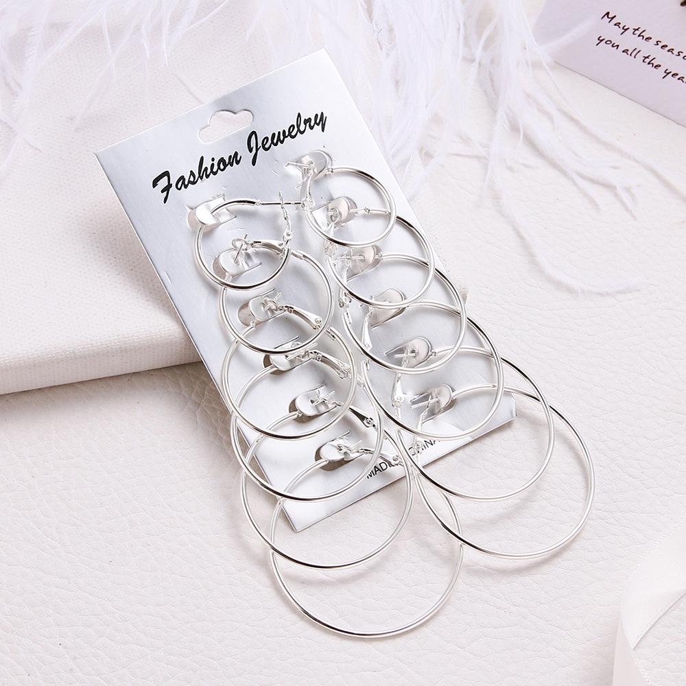 Unisex Alloy Hoop Earrings Set: Shrimp Design In European & American Style