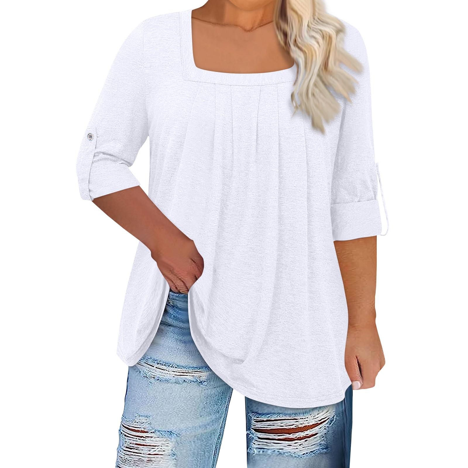 

Женская футболка с принтом, длинные рукава реглан, базовый квадратный топ стандартного размера для повседневной моды XXXXL белый