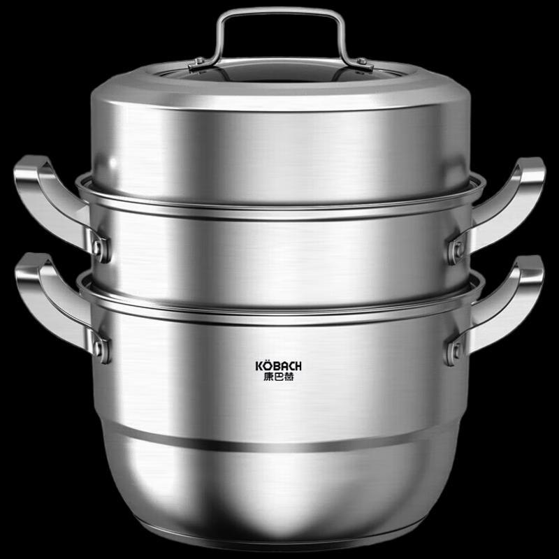 KOBACH 304 Stainless Steel Multi-Layer Steamer & Soup Pot, 28cm