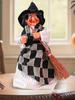 1 Stück Halloween Hexe Hängeornament mit Besen Halloween Hexe Hängende Requisiten Hexenbesen Requisiten für Spukhaus Partydeko