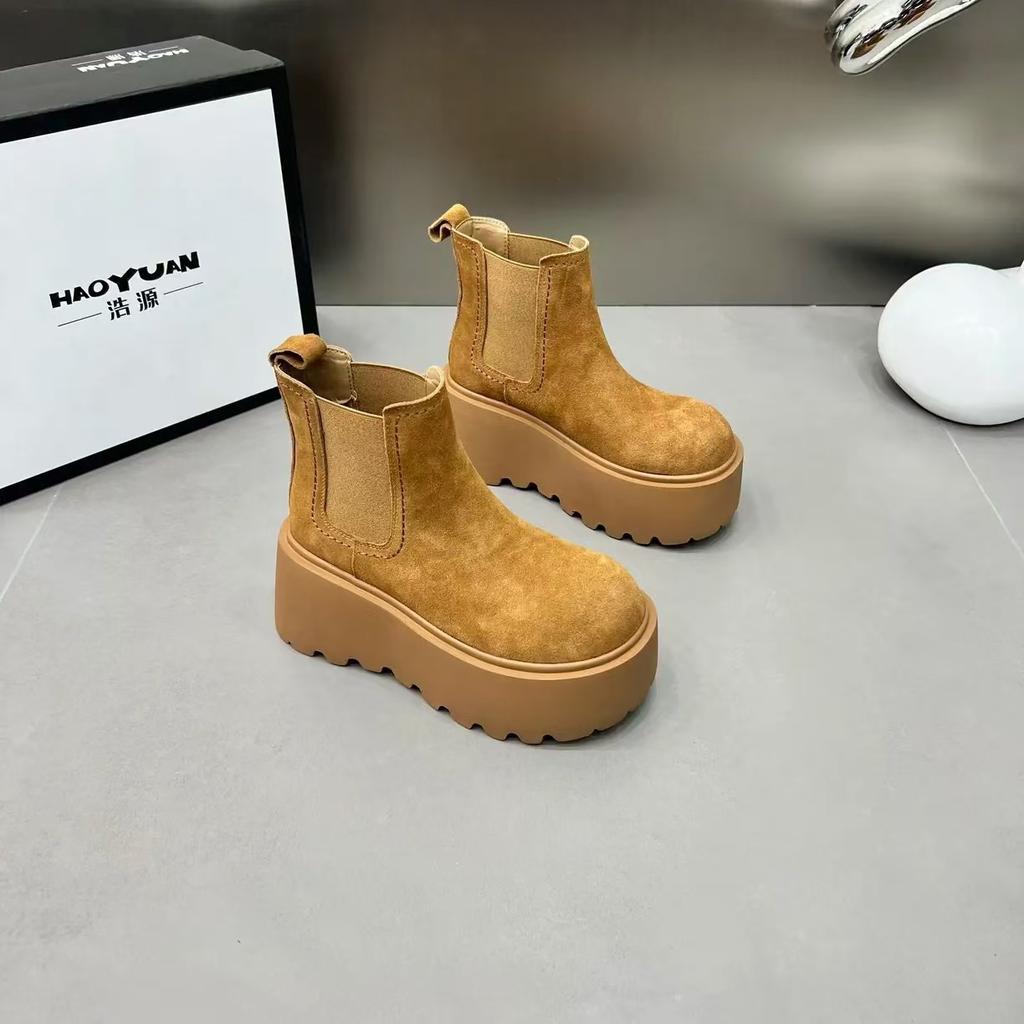 Női Chelsea csizma őszi és téli új muffin platform rövid csizma női cigaretta csizma Martin csizma