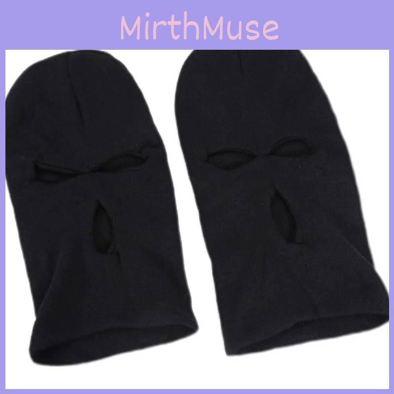 Cozy Fleece Lined Black Knitted Three Eye Hat For Ultimate Winter Warmth For Men