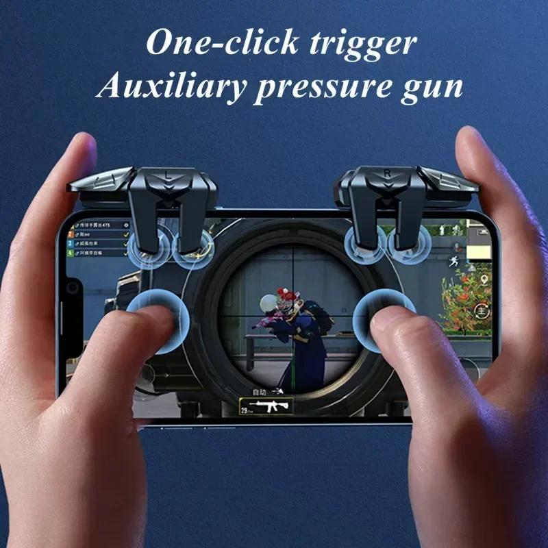 G21 Six Fingers Mobile Phone Game Trigger for PUBG Aim Shooting L1 R1 ABS Key Button for Android IOS Universal Gamepad Joystick