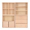 4 Pcs 1/12 Doll House Cabinet Set Simple Design Practical Lifelike Miniature Wooden Dollhouse