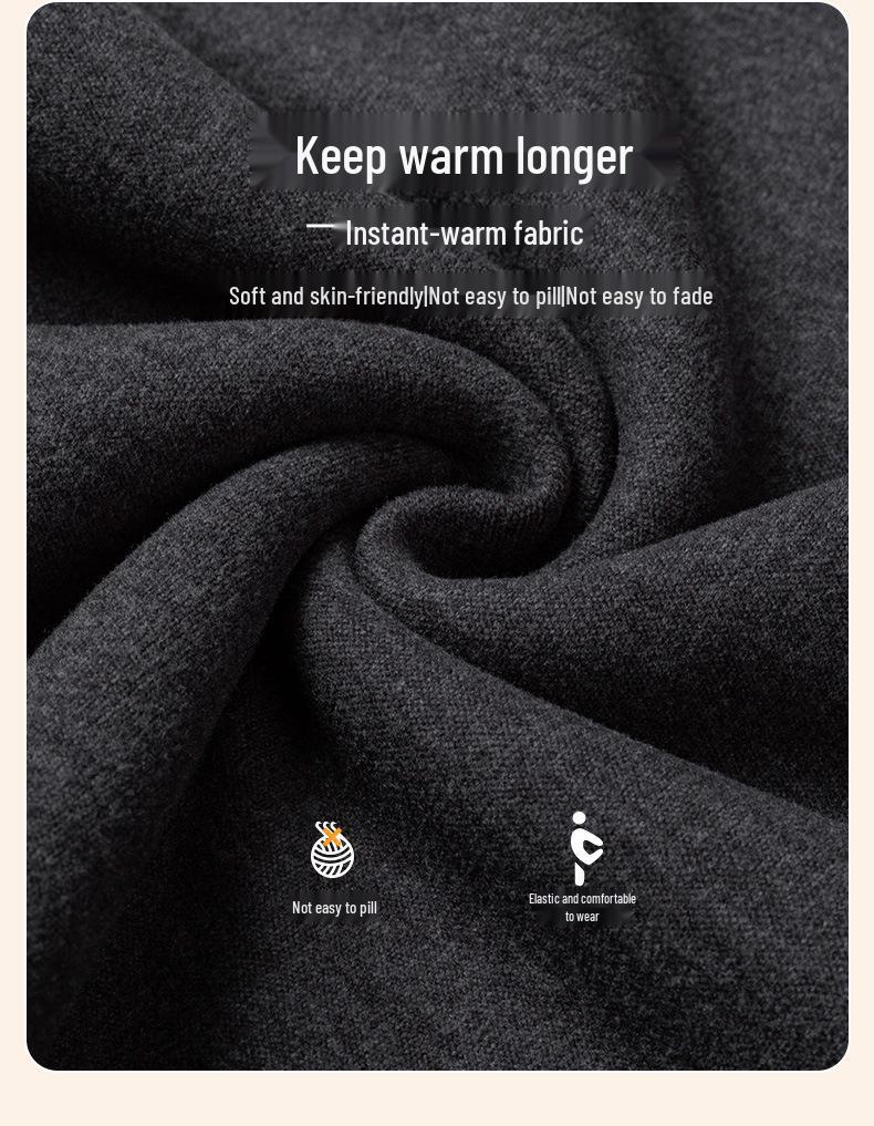 Men's Lambswool Fleece-Lined Vest, Thick Warmth for Autumn/Winter, Heat-Generating Cold-Proof Layer.