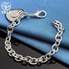 925 Sterling Silber Doppel-Herz-Anhänger-Armband-Schmuck