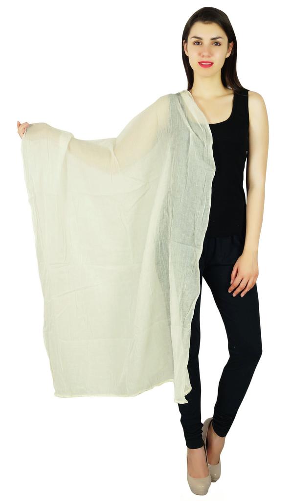 Fashion Neck Chunni Long Dupatta Solid Cotton Blend Women Wrap Scarves Hijab