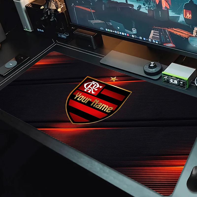 Clube De Regatas Flamengo Custom Name Large Size Mouse Pad Large Gaming Table Cushion Non-slip Laptop Tablet Big Mousepad XXL Mat Mini PC Playmat With