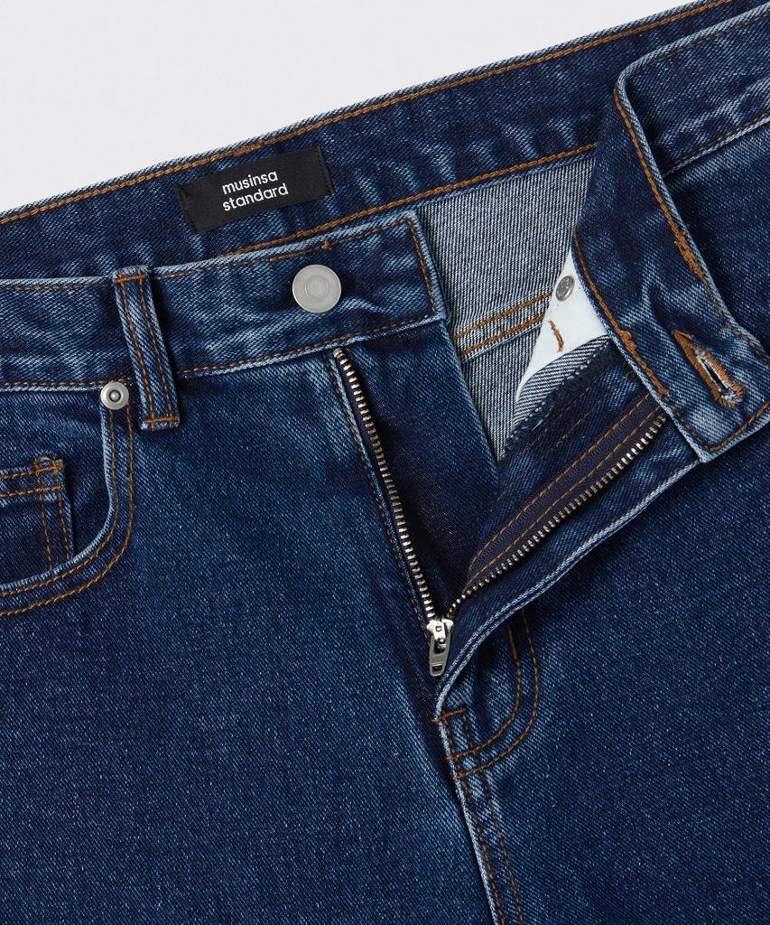 MUSINSA STANDARD Wide Denim Pants [Medium Indigo]