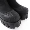 Pristine PRADA Monolith Re-Nylon Triangle Logo Gabardine Boots Black 36.5 2UE029 Used