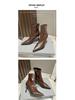 Stivaletti Corti da Donna 8288-1 - Collezione Autunno/Inverno 2024: Elastiche Snellenti, Punta Acuta, Tacco Alto a Spillo, Stivaletti Corti tipo Dr. Martens