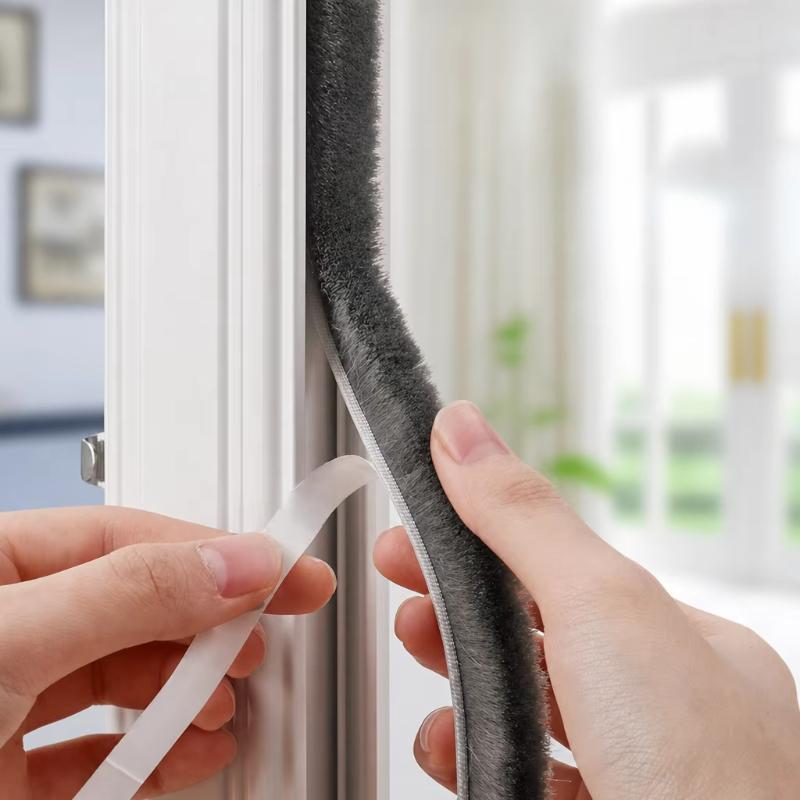 5M Brush Strip Self Adhesive Door Window Sealing Strip Home Door Window Sound Insulation Seal Film Door Swal Weather Strip