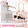 10 Sets Guests Return Gifts Including Ballet Dancer Keychains Thank You Tags White Organza Bags For Baby Shower Favors