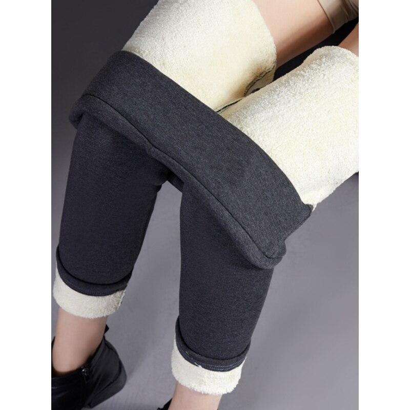 Winter Damen High Waist Leggings Damen Einfarbig Legging Bequem Superdick Warmhalten Dehnbar Leggings Samt Warme Hose