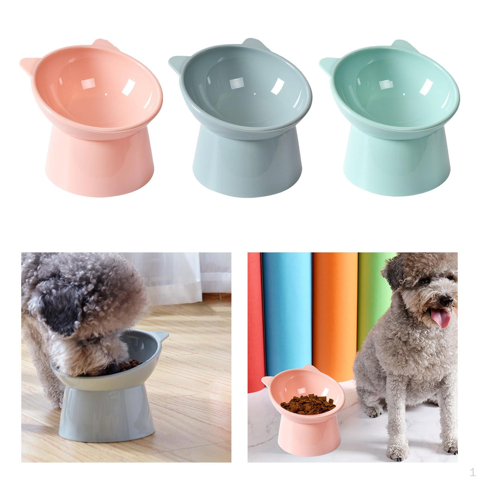 

3 шт. приподнятая миска для кошек PP наклонная нескользящая подставка для кормления для щенка воды маленькой собаки домашнего животного для путешествий