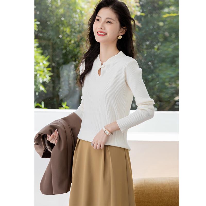 Mokana Women's Long Sleeve Round Neck Knit Sweater