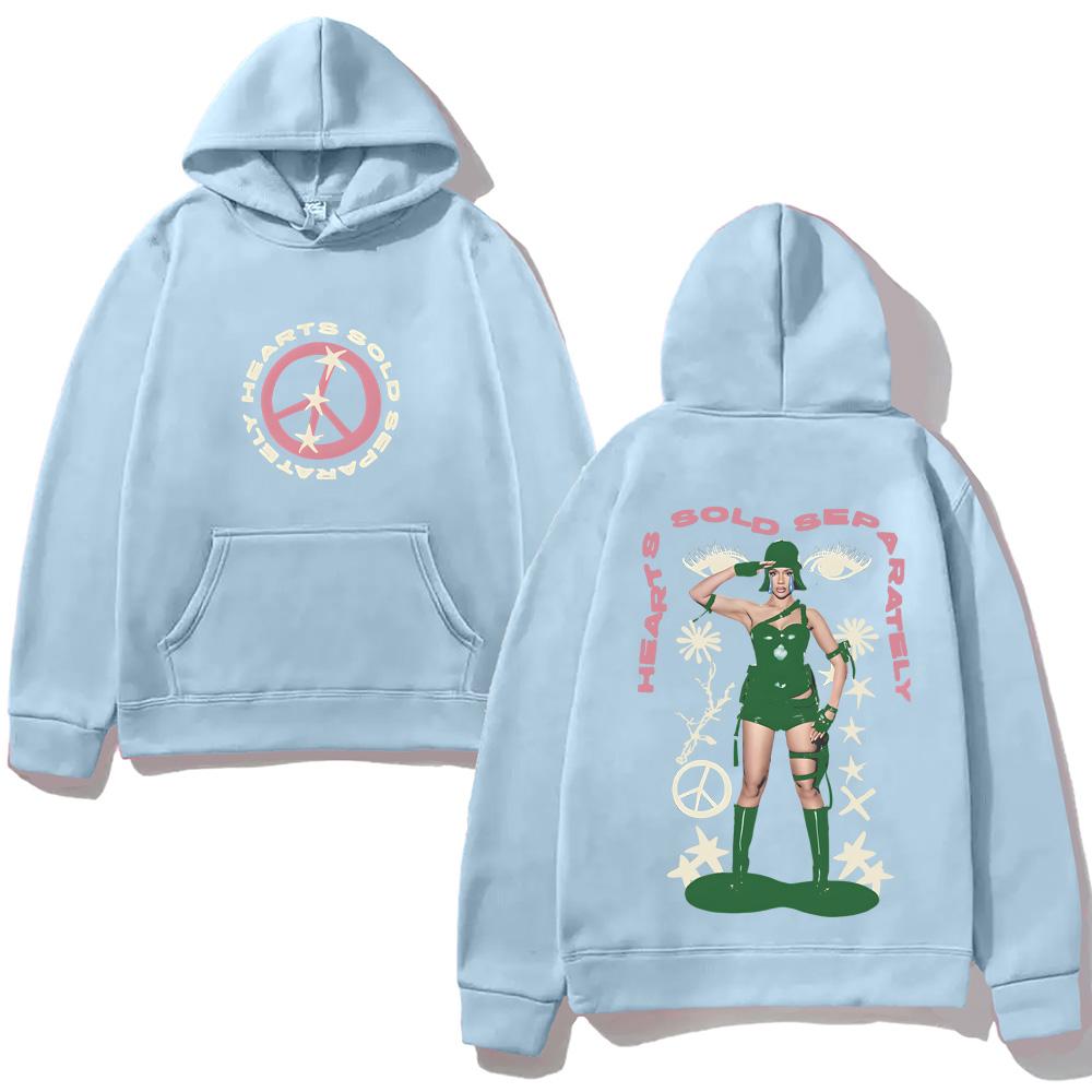 Felpa con cappuccio Mariah the Scientist Peace Hip Hop per Autunno/Inverno Alta Qualità Comoda Ampia Comoda Felpe Abbigliamento in Pile