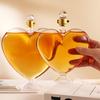 Heart Decanter Glass Wine Bottle Airtight Liquor Container Clear Whiskey Decanter Drink Pourer for Bourbon Vodka Home Bar Restaurant