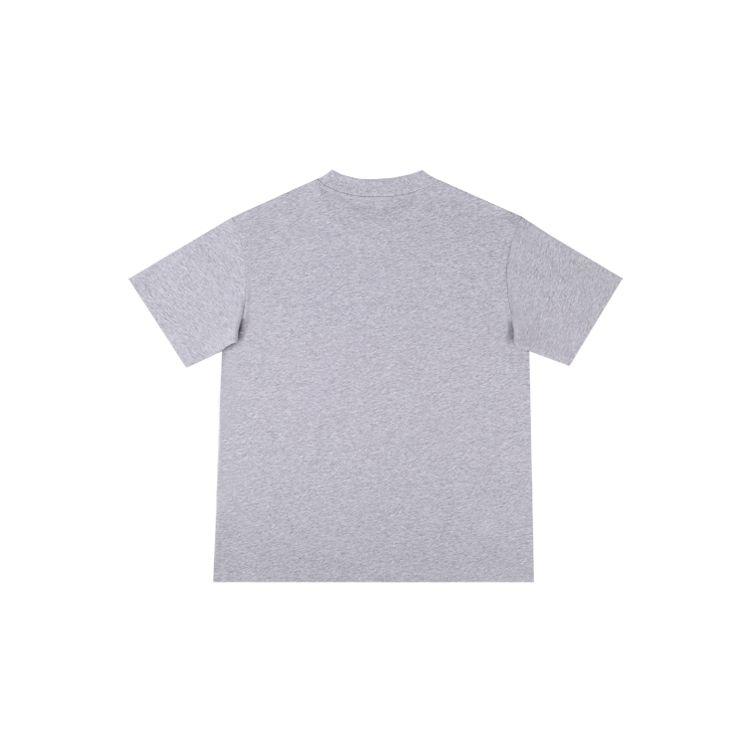 Li Ning Sportovní volnočasová série Prodyšné tričko s krátkým rukávem s dutým potiskem loga Unisex topy Světle šedá YHSU167-6