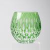 Handmade Edo Kiriko round Curved Rocks Glass Tumbler Colorful Japanese Style Whiskey Glasses with Gift Box for Cocktail Lovers