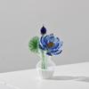 Mini Artificial Glass Flowers Hand-Blown Stained Glass Flowers Miniature Flower