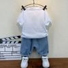 Boys' Summer Clothes Baby Clothes Trendy Children's Summer Cool Short Sleeved Set