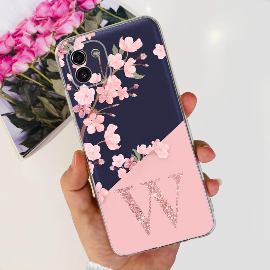 For Samsung Galaxy A03 Case SM-A035F New 26 Letters Cover Soft Silicone Phone Case For Samsung A3 Core Galaxy A03s A03Core Shell