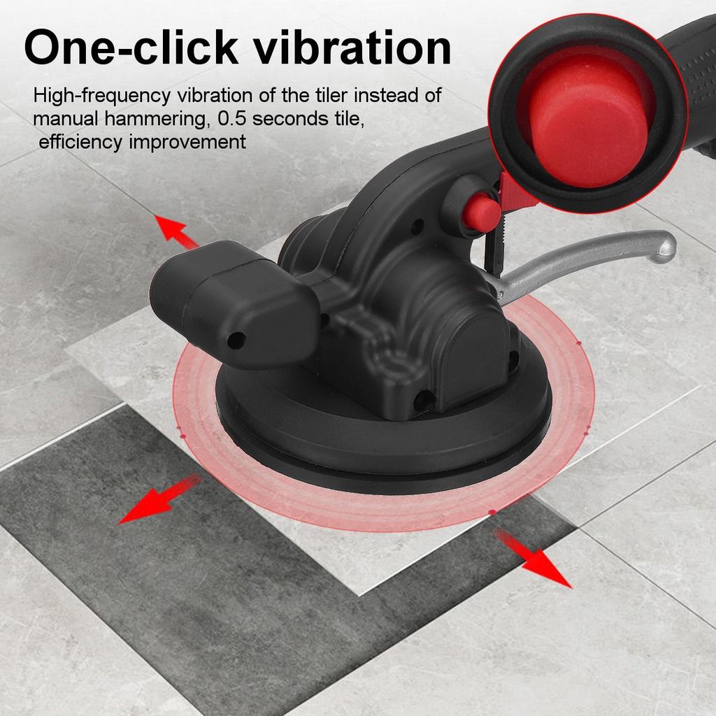 100Kg 600W Wibrator do Płytek Maszyna do Układania Płytek Dla Płytek 120x120cm Maszyna do Układania Podłóg z 2 Akumulatorami Automatyczne Poziomowanie Narzędzie do Tynkowania 12V