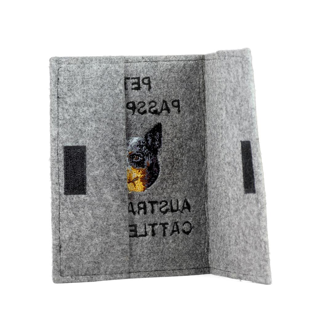 Australian Cattle Dog, Blue Heeler, Red Heeler - Dog passport case, document case, gift for the traveller from the Art-Dog brand